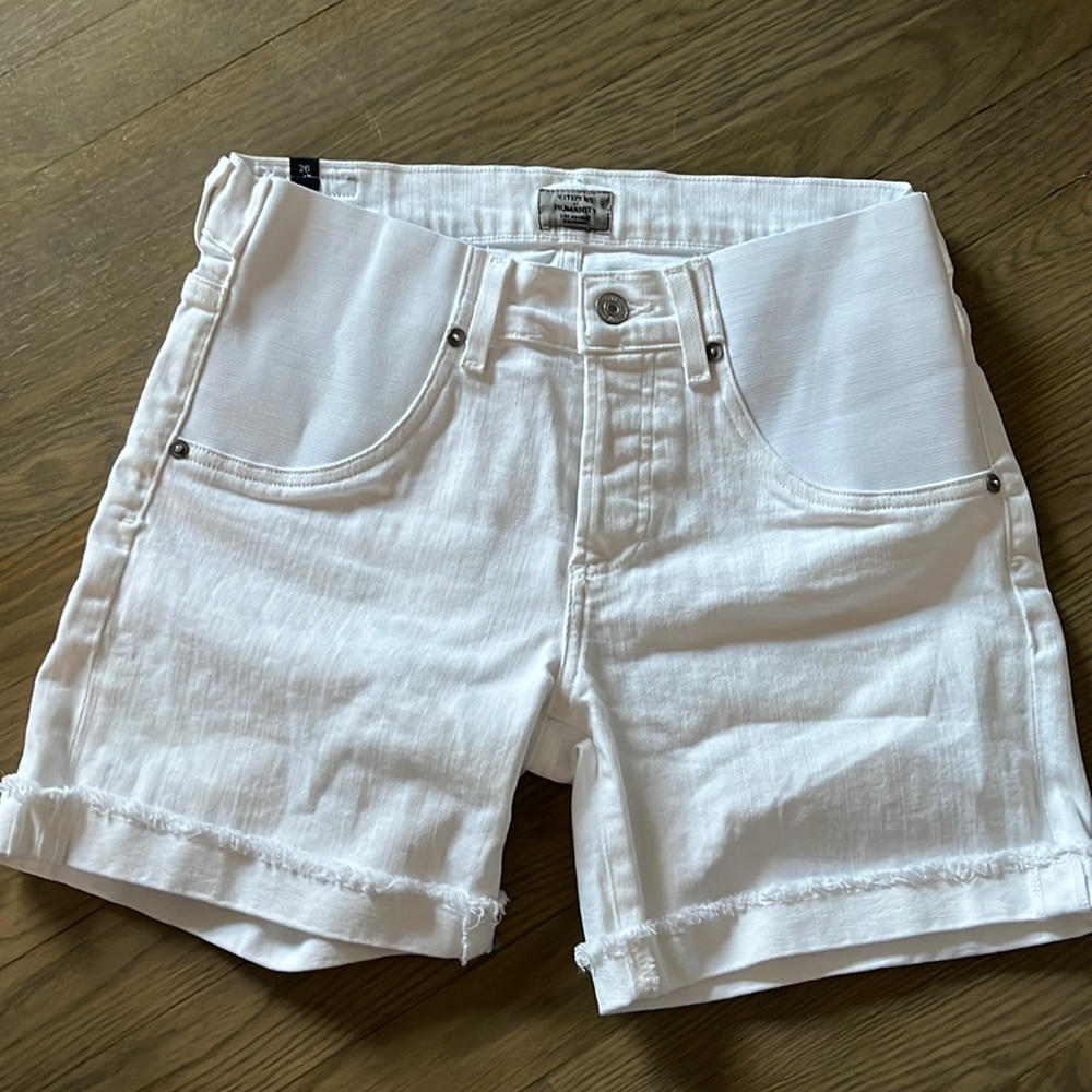 Maternity Citizens of Humanity White Shorts